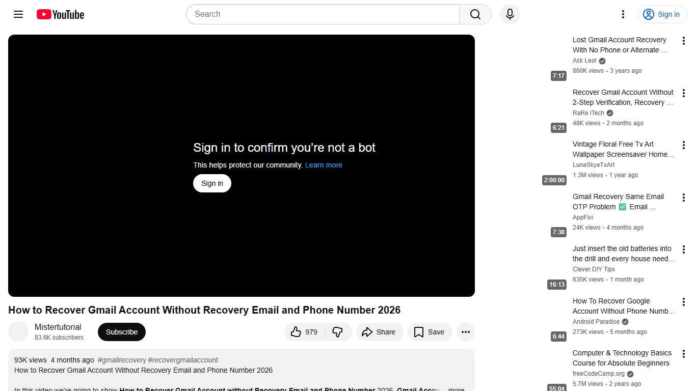 How to Recover Gmail Account Without Recovery Email and Phone Number 2026 - YouTube